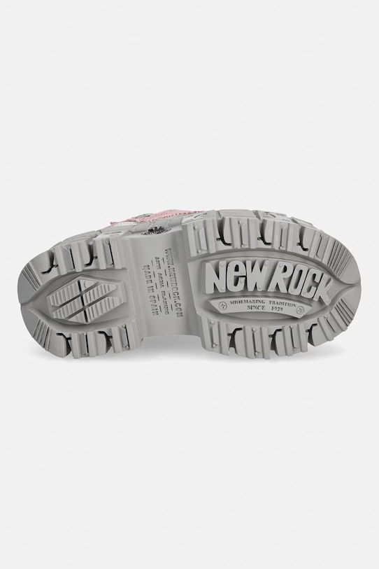 New Rock VEGAN BLANCO ,ECOBAR ROSA, TANK CASCO P botki damskie M.WALL009.V3 różowy