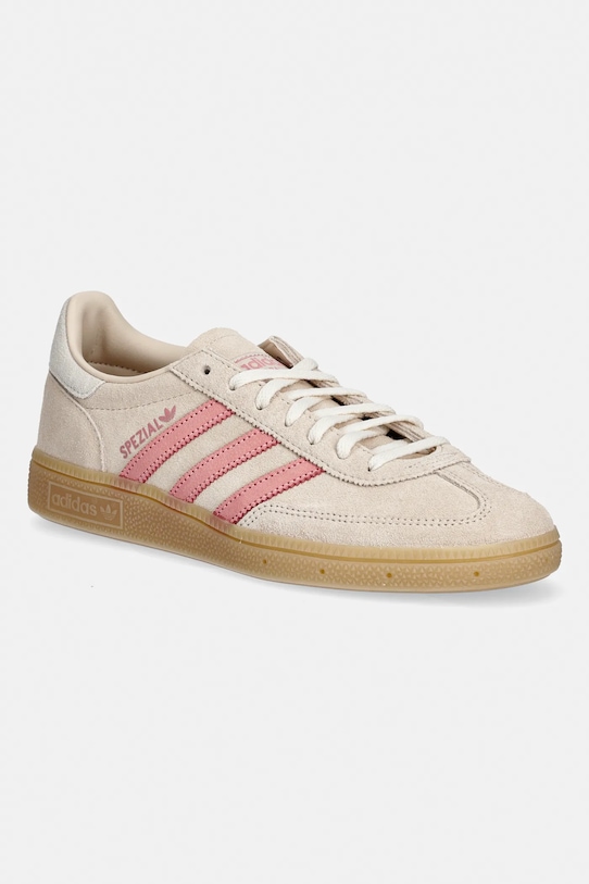 Велурени маратонки adidas Originals Handball Spezial други бежов IH1501