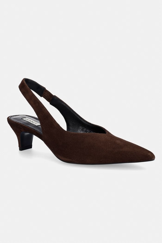 Gant czółenka na niskim obcasie zamszowe Tillbye brązowy 32523305.G46