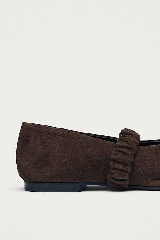 Μπαλαρίνες σουέτ Alohas Lautan S101176.01 καφέ