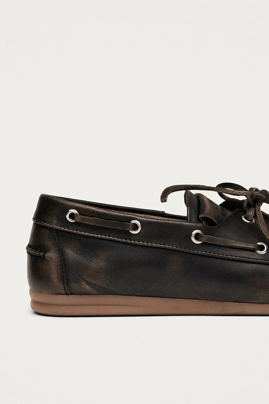 Δερμάτινα μοκασίνια Alohas Rowan καφέ S101262.01