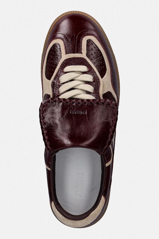 Шкіряні кросівки Alohas Tb.490 Club бордо S100829.05