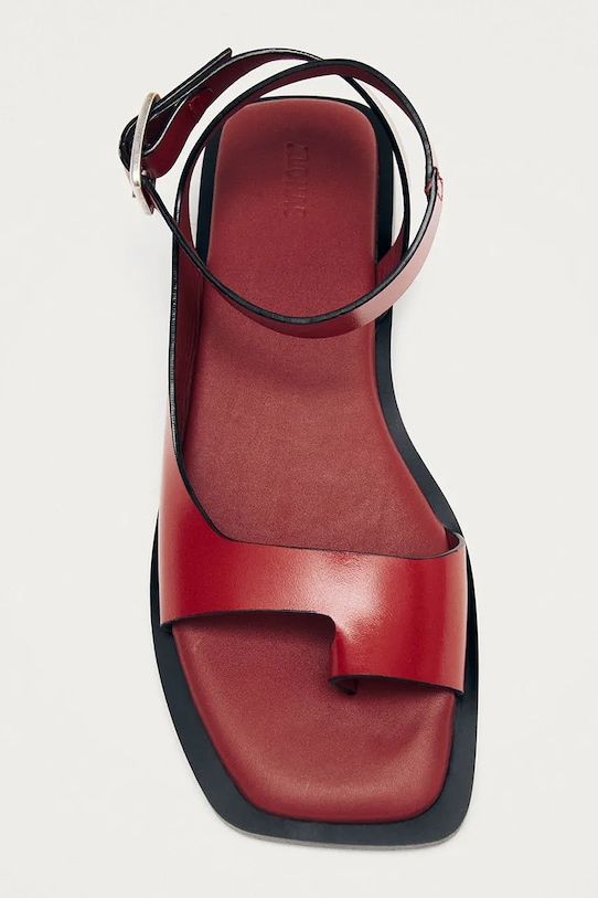 Obuwie Alohas sandały damskie skórzane Tebas S101138.02 czerwony