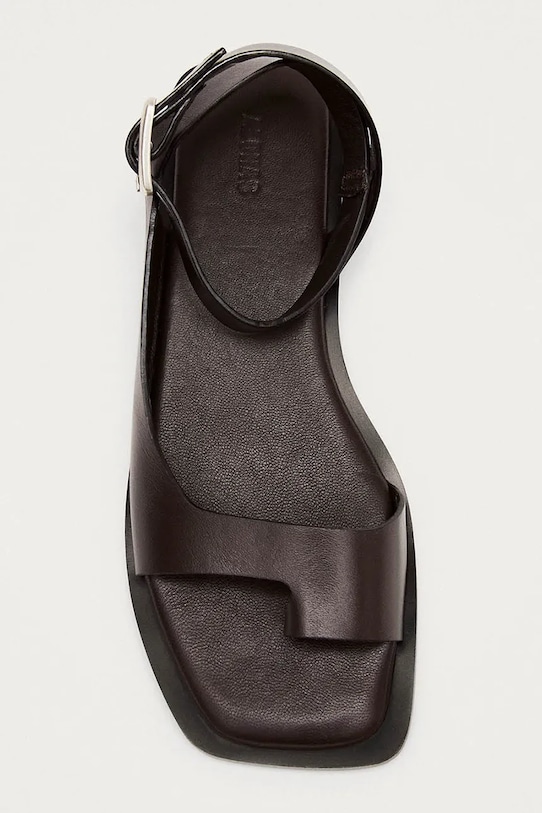 Obuwie Alohas sandały z odkrytą piętą damskie skórzane Tebas S101138.03 brązowy