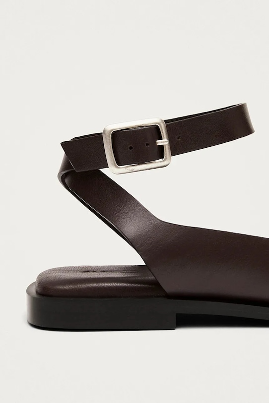 Alohas sandały z odkrytą piętą damskie skórzane Tebas S101138.03 brązowy