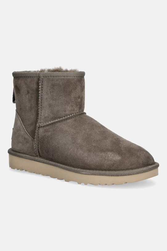 UGG śniegowce zamszowe W Classic Mini II brak zapięcia brązowy 1016222.DDRG