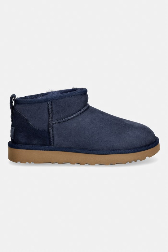 UGG śniegowce zamszowe W Classic Ultra Mini 1116109.DKN granatowy SS26