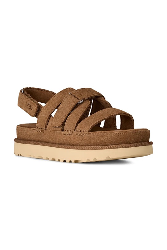 UGG sandały zamszowe W Goldenstar Gleam 1175122.CHE brązowy SS26