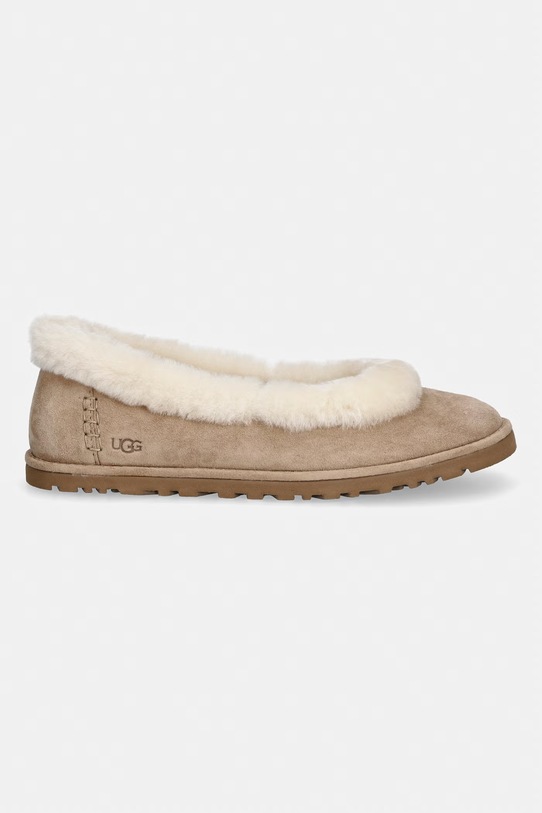 UGG ballerine in pelle scamosciata W Zora Ballet Flat 1178111.SAN beige SS26