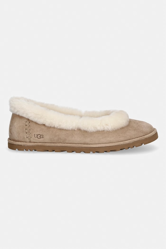 UGG ballerine in pelle scamosciata W Zora Ballet Flat 1178111.SAN beige SS26