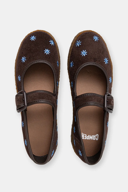 Μπαλαρίνες σουέτ Camper Peu Terreno K201825.004 καφέ SS26