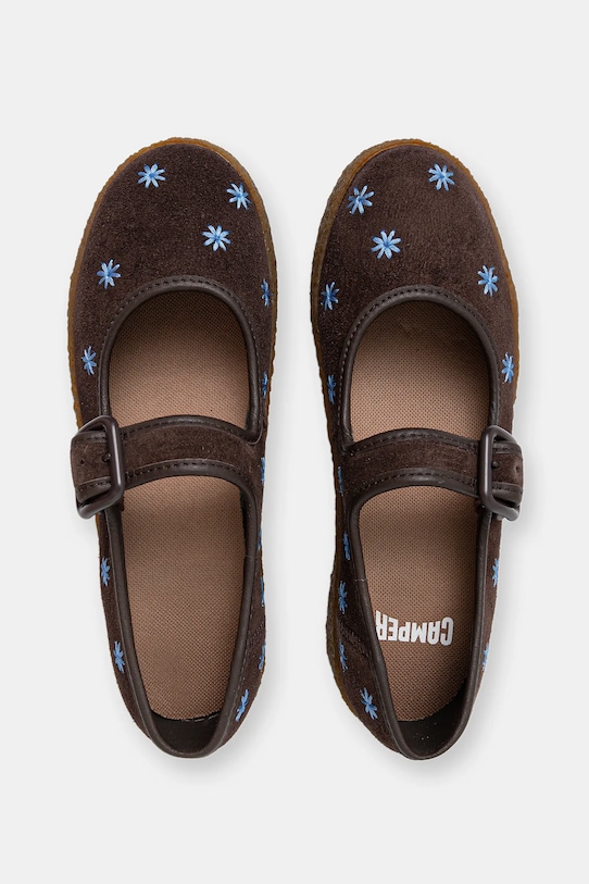 Μπαλαρίνες σουέτ Camper Peu Terreno K201825.004 καφέ SS26