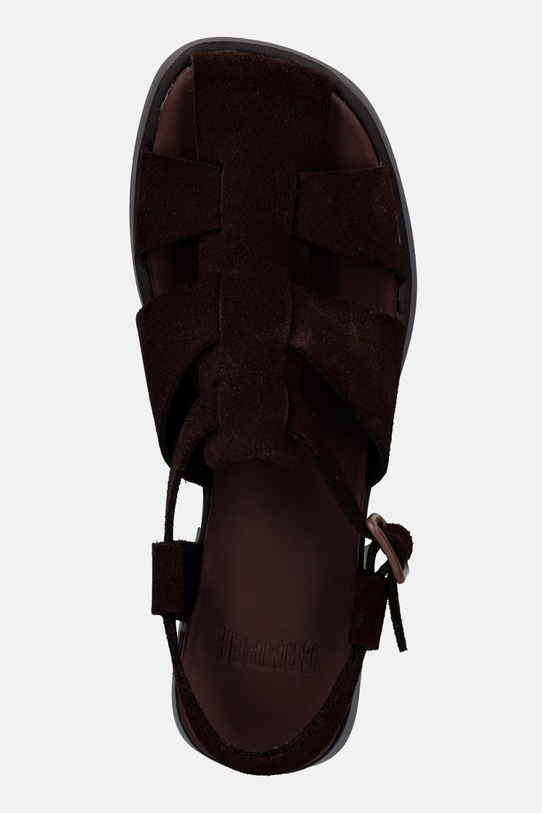 Camper sandały z odkrytą piętą damskie zamszowe Dana brązowy K201489.012