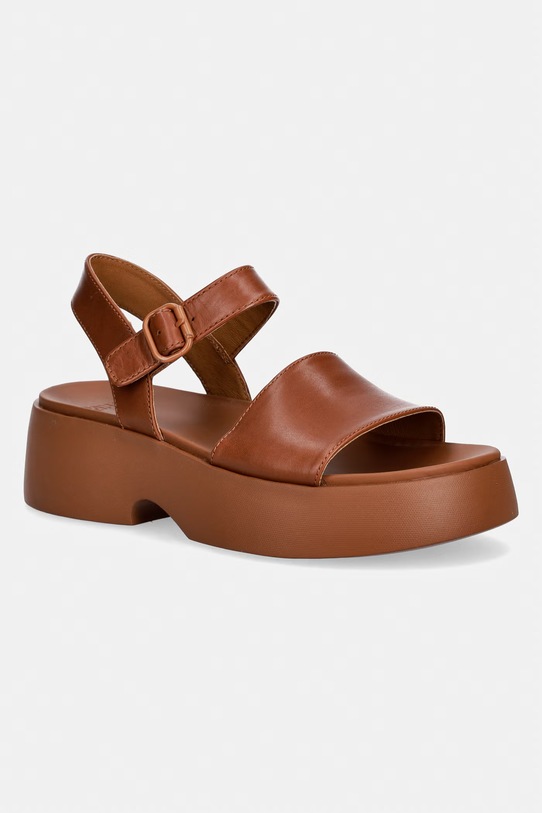 Camper sandały skórzane Tasha 5-8 cm brązowy K201659.011