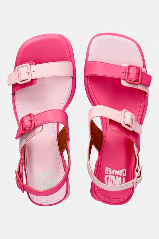 Camper sandały na słupku skórzane TWS różowy K201739.007