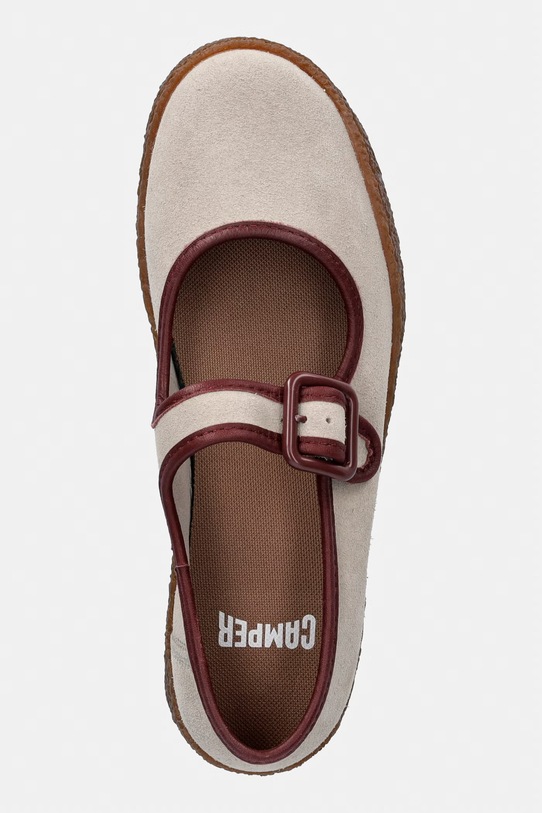 Camper baleriny skórzane Peu Terreno beżowy K201825.006