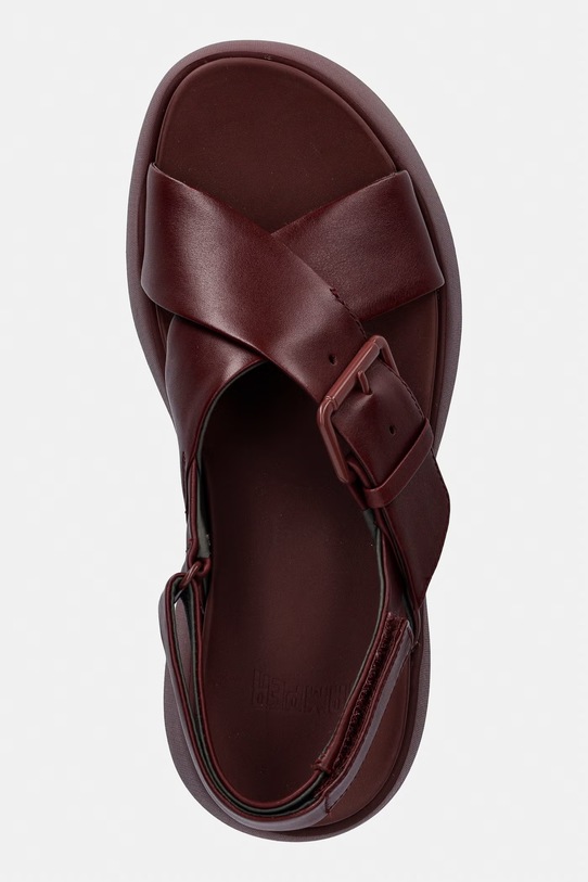 Camper сандали обувки с платформа дамски от кожа Tasha бордо K201860.002