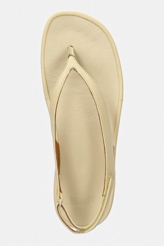 Camper sandały na płaskim obcasie damskie skórzane Right Isla żółty K201871.003