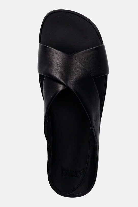 Camper σανδάλια με επίπεδο τακούνι γυναικεία δερμάτινα Right Isla μαύρο K201926.005