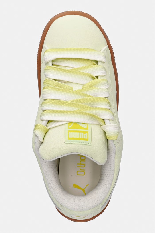 Σουέτ sneakers Puma Suede XL Fat Laces πράσινο 405480