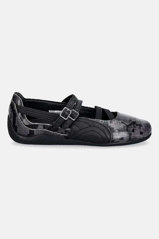 Puma baleriny skórzane Speedcat Ballet Snake 405326 szary SS26