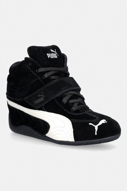 Puma Speedcat Wedge sneakersy na koturnie damskie zamszowe czarny 408119
