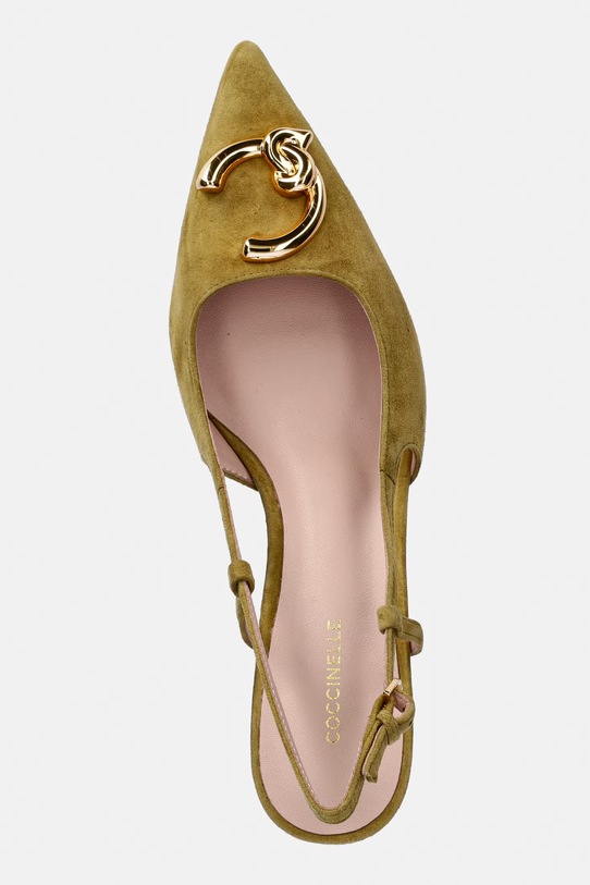 Coccinelle szpilki zamszowe zielony E4.SB2.21.01.01.G43