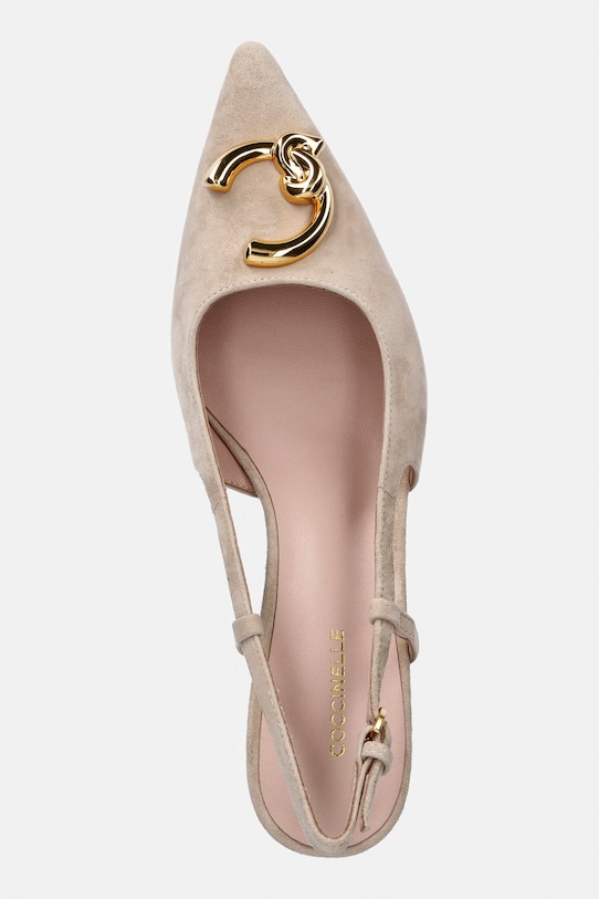 Coccinelle szpilki zamszowe beżowy E4.SB2.21.01.01.N64