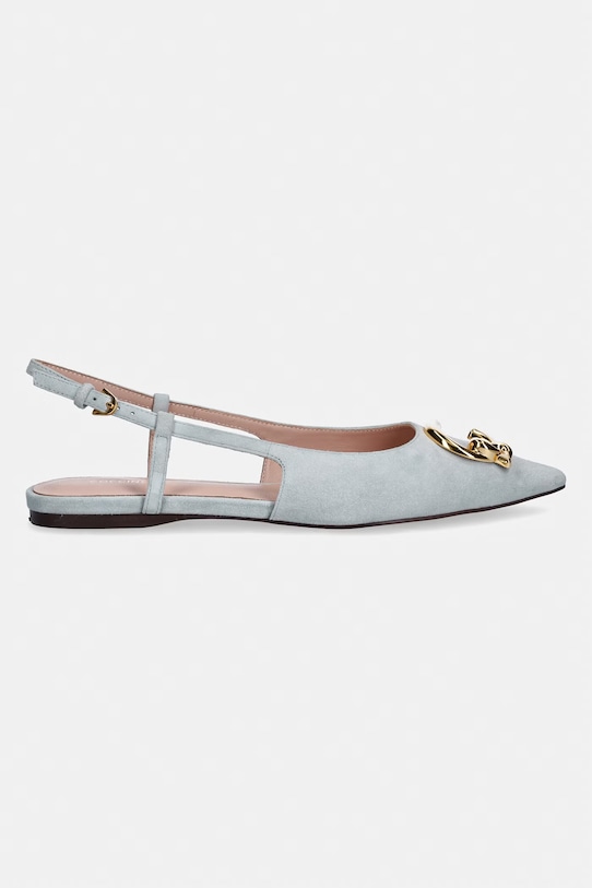 Coccinelle baleriny zamszowe E4.SB2.21.02.01.B33 turkusowy SS26