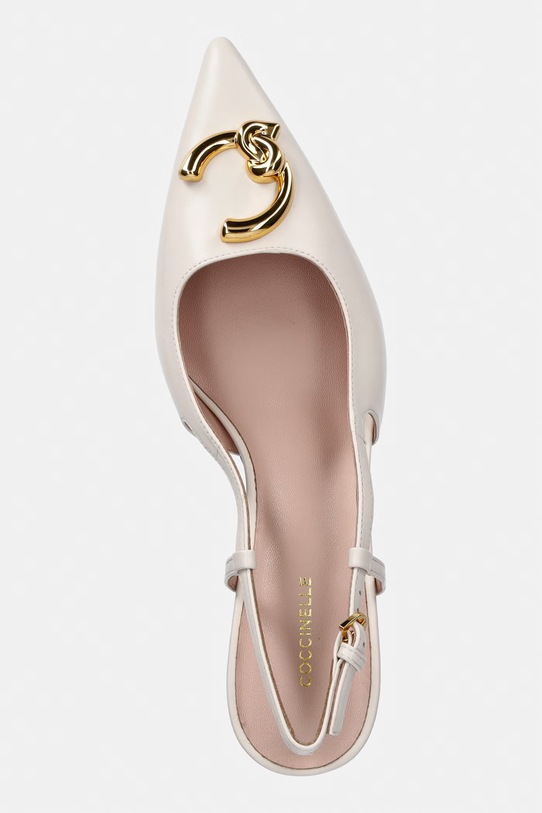 Coccinelle szpilki skórzane beżowy E4.SB3.21.01.01.N17