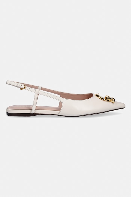 Coccinelle baleriny skórzane E4.SB3.21.02.01.N17 beżowy SS26