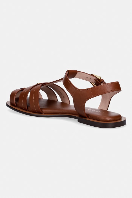 Obuwie Coccinelle sandały z odkrytą piętą damskie skórzane E4.U91.18.01.01.W11 brązowy