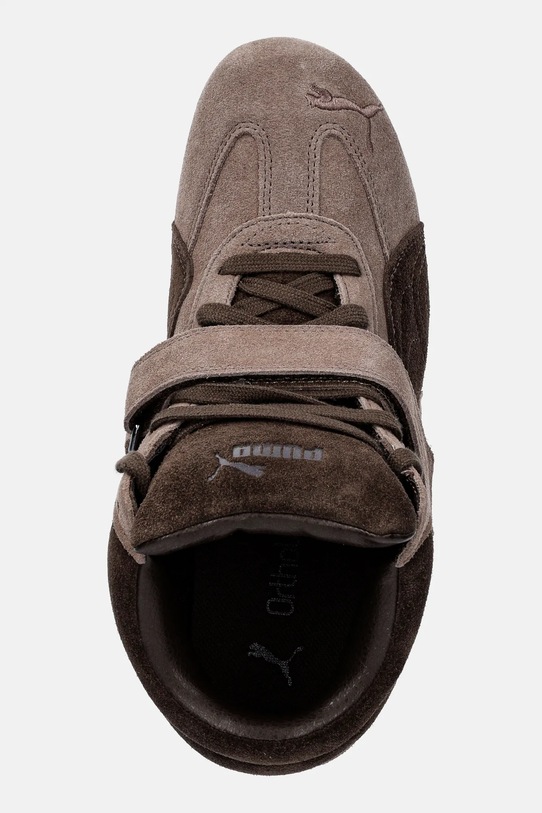 Puma sneakersy zamszowe Speedcat Wedge brązowy 407878