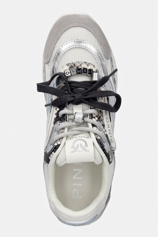 Pinko sneakersy skórzane Yulia 01 srebrny SS0185.P148.I93