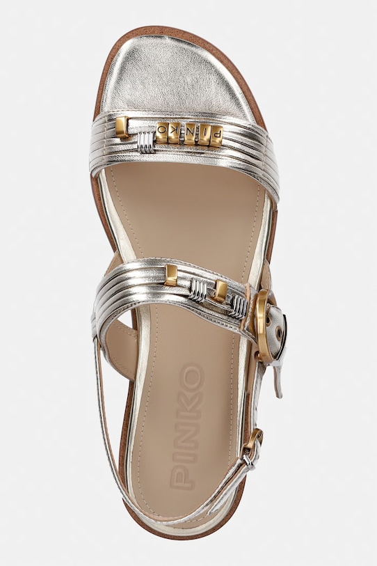 Pinko σανδάλια Γυναικεία δερμάτινα Milly 08 χρυσαφί SD0467.P049.Z22