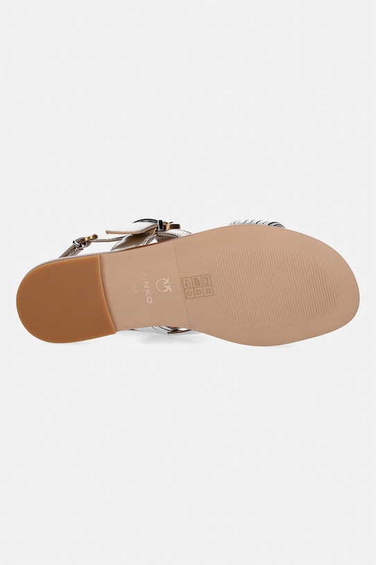 Pinko σανδάλια Γυναικεία δερμάτινα Milly 08 SD0467.P049.Z22 χρυσαφί