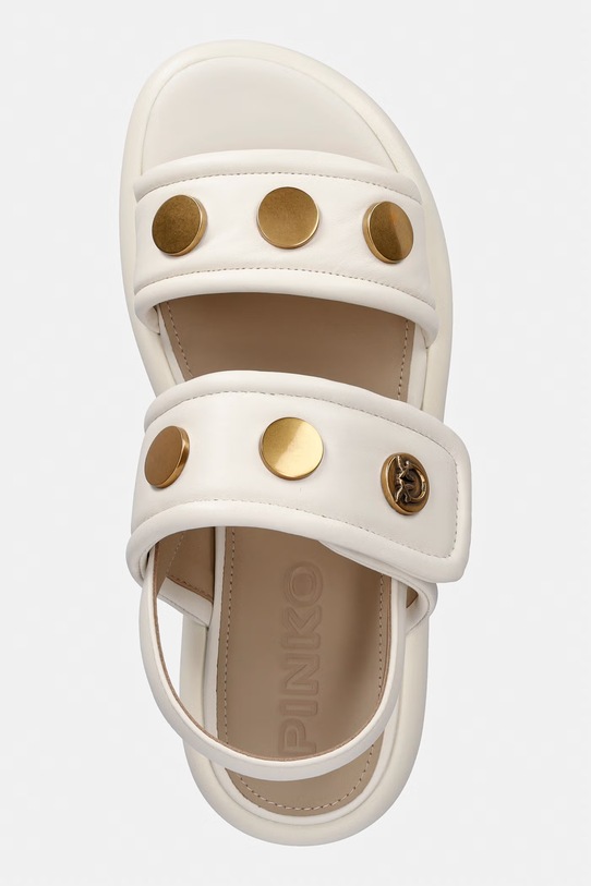 Pinko sandały damskie skórzane Fiona 01 beżowy SD0521.P003.Z12