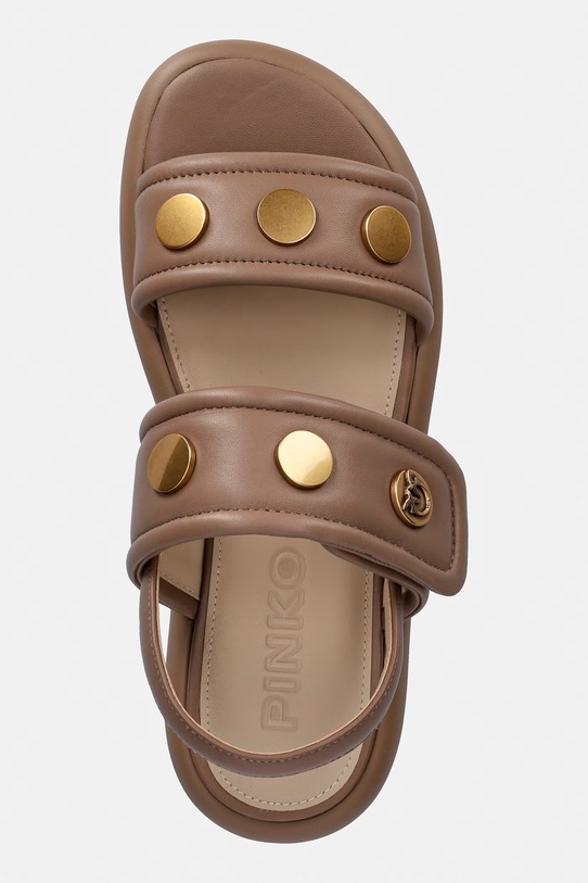 Pinko sandały damskie skórzane Fiona 01 beżowy SD0521.P003.L15