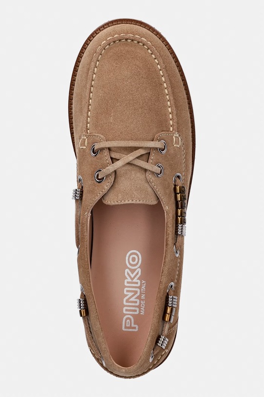 Pinko mokasyny damskie zamszowe Grace 01 beżowy SD0539.P002.I35