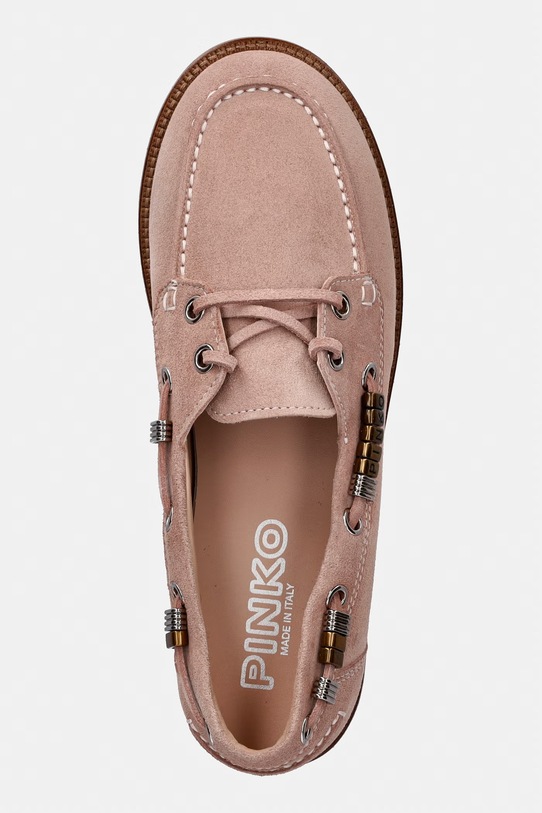 Pinko mokasyny damskie zamszowe Grace 01 różowy SD0539.P002.P26