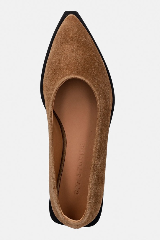 Semišové baleríny Copenhagen hnedá CPH415
