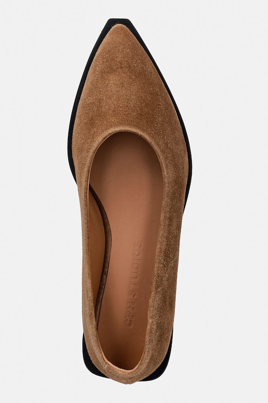 Copenhagen baleriny zamszowe brązowy CPH415