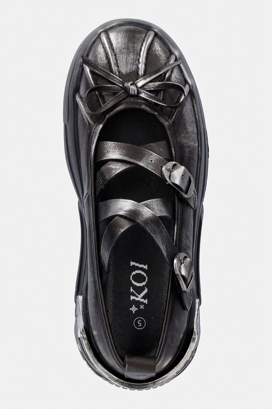 Koi Footwear balerinke Metamorphosis Distressed May Janes crna TT02