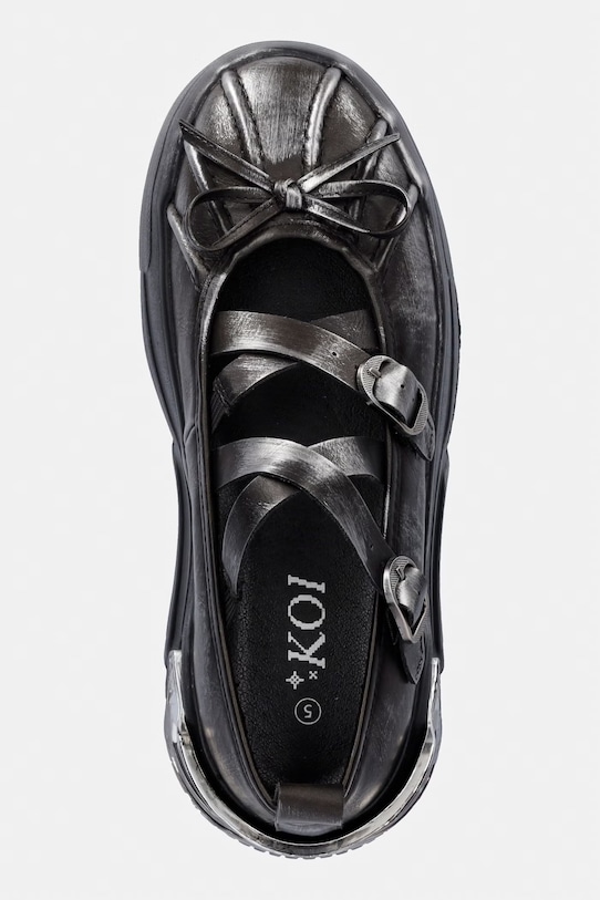 Koi Footwear balerinke Metamorphosis Distressed May Janes crna TT02