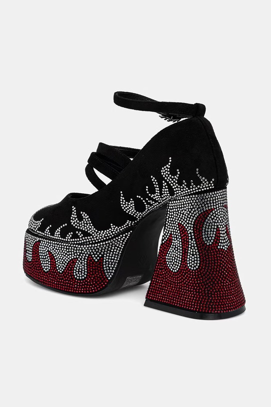 Παπούτσια Koi Footwear γόβες Blazed Flames Strappy Heels FG01 μαύρο