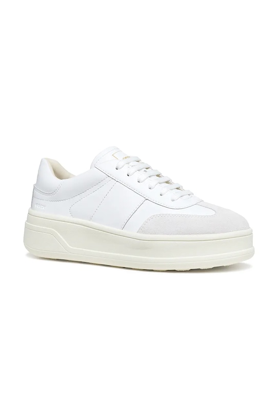 Δερμάτινα sneakers Geox D SPHERICA ECUB-2 D65WVA09B22C1352 λευκό SS26