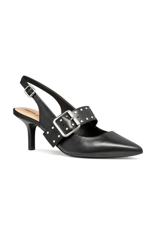 Kožené lodičky Geox D KLEOPY D65YBC000TUC9999 černá SS26