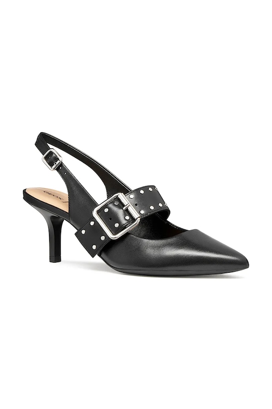 Kožené lodičky Geox D KLEOPY D65YBC000TUC9999 černá SS26