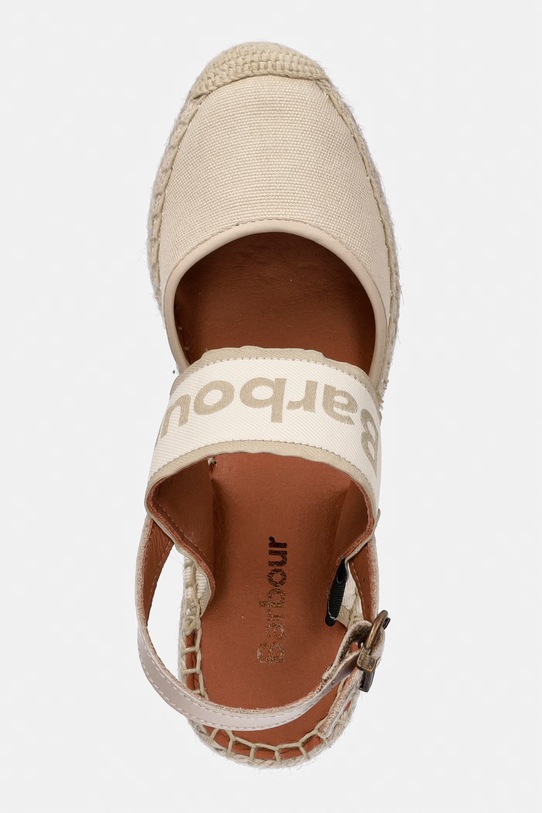 Barbour espadryle z odkrytą piętą damskie Lyndhurst beżowy LFO0803BE52