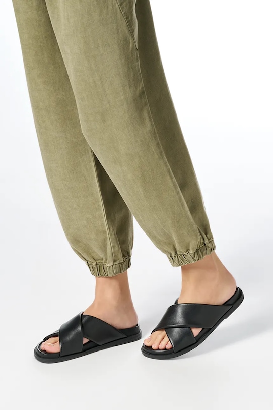 Geox șlapi de piele D ADELASH D55YWB000TUC9999